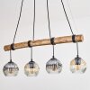 Ripoll Hanglamp, Kogellampje, Hanglamp Natuurlijke kleuren, Zwart, 4-lichts