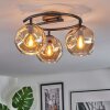 Ripoll Plafondlamp, Kogellampje Amber, 3-lichts