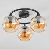 Ripoll Plafondlamp, Kogellampje Amber, 3-lichts