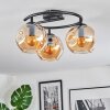 Ripoll Plafondlamp, Kogellampje Amber, 3-lichts