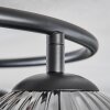 Koyoto Plafondlamp, Kogellampje 37 cm Duidelijk, Rookkleurig, 3-lichts