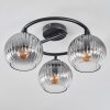 Koyoto Plafondlamp, Kogellampje 37 cm Duidelijk, Rookkleurig, 3-lichts
