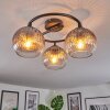 Koyoto Plafondlamp, Kogellampje 37 cm Duidelijk, Rookkleurig, 3-lichts