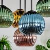 Koyoto Plafondlamp, Kogellampje Blauw, Goud, Groen, Koperkleurig, 5-lichts