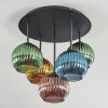 Koyoto Plafondlamp, Kogellampje Blauw, Goud, Groen, Koperkleurig, 5-lichts