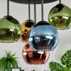 Koyoto Plafondlamp, Kogellampje Blauw, Goud, Groen, Koperkleurig, 5-lichts