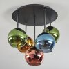 Koyoto Plafondlamp, Kogellampje Blauw, Goud, Groen, Koperkleurig, 5-lichts