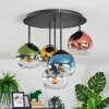 Koyoto Plafondlamp, Kogellampje Blauw, Goud, Groen, Duidelijk, Koperkleurig, Rookkleurig, 5-lichts