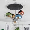 Koyoto Plafondlamp, Kogellampje Blauw, Goud, Groen, Duidelijk, Koperkleurig, Rookkleurig, 5-lichts