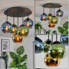 Koyoto Plafondlamp, Kogellampje 45 cm Blauw, Goud, Groen, 5-lichts