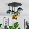 Koyoto Plafondlamp, Kogellampje 45 cm Blauw, Goud, Groen, Duidelijk, 5-lichts