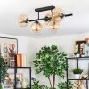 Gastor Plafondlamp, Kogellampje Amber, Duidelijk, 5-lichts