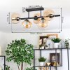 Gastor Plafondlamp, Kogellampje Amber, Duidelijk, 5-lichts