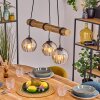 Koyoto Hanglamp, Kogellampje, Hanglamp Natuurlijke kleuren, Zwart, 3-lichts