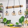 Koyoto Hanglamp, Kogellampje, Hanglamp Natuurlijke kleuren, Zwart, 3-lichts