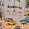 Koyoto Hanglamp, Kogellampje, Hanglamp Natuurlijke kleuren, Zwart, 3-lichts