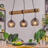 Koyoto Hanglamp, Kogellampje, Hanglamp Natuurlijke kleuren, Zwart, 3-lichts