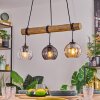 Koyoto Hanglamp, Kogellampje, Hanglamp Natuurlijke kleuren, Zwart, 3-lichts