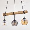 Koyoto Hanglamp, Kogellampje, Hanglamp Natuurlijke kleuren, Zwart, 3-lichts