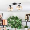 Koyoto Plafondlamp, Kogellampje Amber, Duidelijk, 2-lichts
