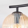 Koyoto Plafondlamp, Kogellampje Amber, Duidelijk, 2-lichts