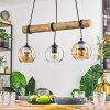 Koyoto Hanglamp, Kogellampje, Hanglamp Natuurlijke kleuren, Zwart, 3-lichts