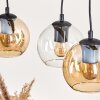 Koyoto Hanglamp, Kogellampje, Hanglamp Natuurlijke kleuren, Zwart, 3-lichts