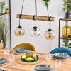 Koyoto Hanglamp, Kogellampje, Hanglamp Natuurlijke kleuren, Zwart, 3-lichts