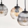 Koyoto Hanglamp, Kogellampje, Hanglamp Natuurlijke kleuren, Zwart, 3-lichts