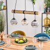 Koyoto Hanglamp, Kogellampje, Hanglamp Natuurlijke kleuren, Zwart, 3-lichts