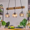 Koyoto Hanglamp, Kogellampje, Hanglamp Natuurlijke kleuren, Zwart, 3-lichts