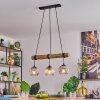 Koyoto Hanglamp, Kogellampje, Hanglamp Natuurlijke kleuren, Zwart, 3-lichts
