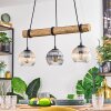 Koyoto Hanglamp, Kogellampje, Hanglamp Natuurlijke kleuren, Zwart, 3-lichts