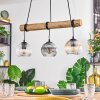 Koyoto Hanglamp, Kogellampje, Hanglamp Natuurlijke kleuren, Zwart, 3-lichts