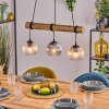 Koyoto Hanglamp, Kogellampje, Hanglamp Natuurlijke kleuren, Zwart, 3-lichts