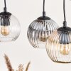 Koyoto Hanglamp, Kogellampje, Hanglamp Natuurlijke kleuren, Zwart, 3-lichts
