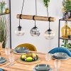 Koyoto Hanglamp, Kogellampje, Hanglamp Natuurlijke kleuren, Zwart, 3-lichts