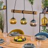 Koyoto Hanglamp, Kogellampje, Hanglamp Natuurlijke kleuren, Zwart, 3-lichts
