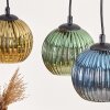 Koyoto Hanglamp, Kogellampje, Hanglamp Natuurlijke kleuren, Zwart, 3-lichts