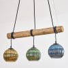 Koyoto Hanglamp, Kogellampje, Hanglamp Natuurlijke kleuren, Zwart, 3-lichts