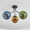 Koyoto Plafondlamp, Kogellampje Blauw, Goud, Groen, 3-lichts