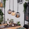 Gastor Hanglamp, Kogellampje, Hanglamp Amber, Rookkleurig, 3-lichts
