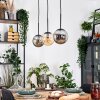 Gastor Hanglamp, Kogellampje, Hanglamp Amber, Rookkleurig, 3-lichts