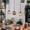 Gastor Hanglamp, Kogellampje, Hanglamp Amber, Rookkleurig, 3-lichts