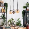 Gastor Hanglamp, Kogellampje, Hanglamp Amber, Rookkleurig, 3-lichts
