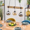 Koyoto Hanglamp, Kogellampje, Hanglamp Natuurlijke kleuren, Zwart, 3-lichts