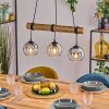 Koyoto Hanglamp, Kogellampje, Hanglamp Natuurlijke kleuren, Zwart, 3-lichts