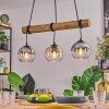Koyoto Hanglamp, Kogellampje, Hanglamp Natuurlijke kleuren, Zwart, 3-lichts
