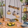Koyoto Hanglamp, Kogellampje, Hanglamp Natuurlijke kleuren, Zwart, 3-lichts