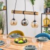 Koyoto Hanglamp, Kogellampje, Hanglamp Natuurlijke kleuren, Zwart, 3-lichts